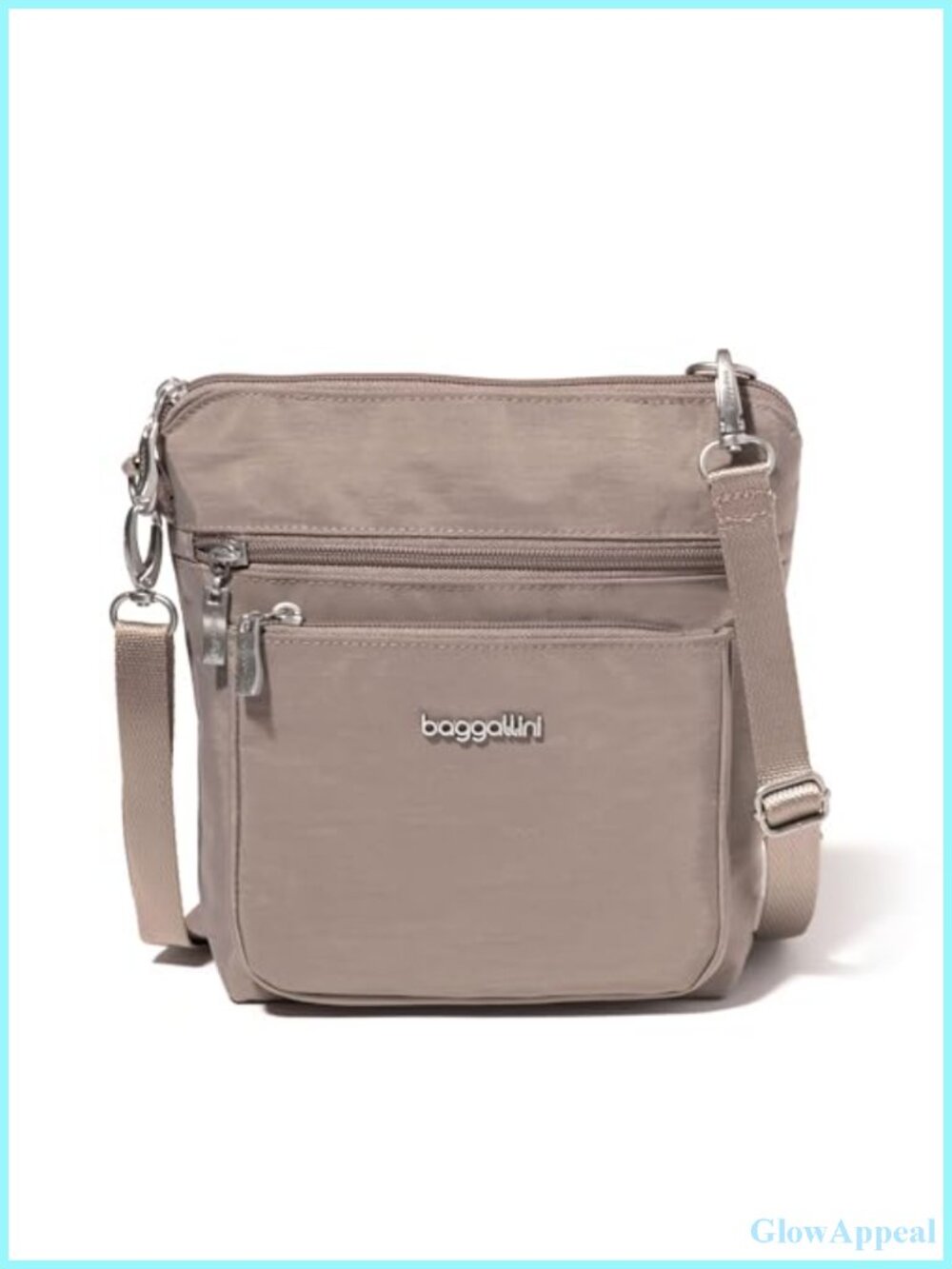 RFID Crossbody Bag Water-Resistant Adjustable Strap Multifunctional Pockets